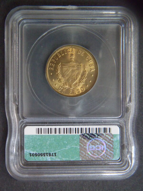 1988 Brass Peso ICG MS63 - Image 2