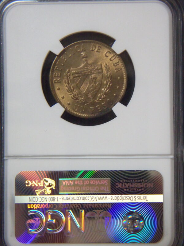 1988 Brass Peso NGC MS63 - Image 2