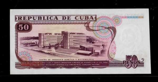 1990 Banco Nacional  50 Pesos 1 Year Type - Image 2