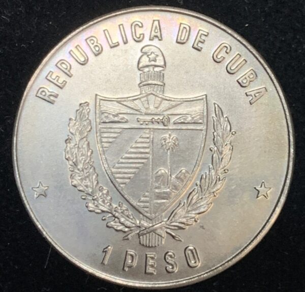 1988 Cuba 1 Peso 40th Anniv. World Health Organization KM#258 - Image 2