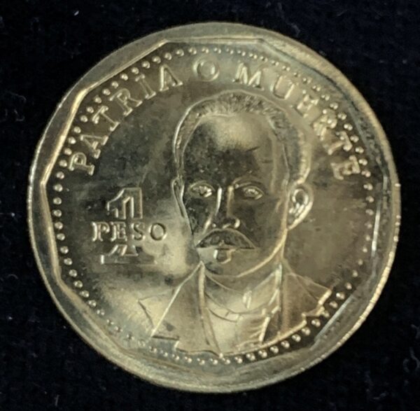 2022 Cuba 1 Peso Jose' Julian Marti Perez BU KM#347 - Image 2