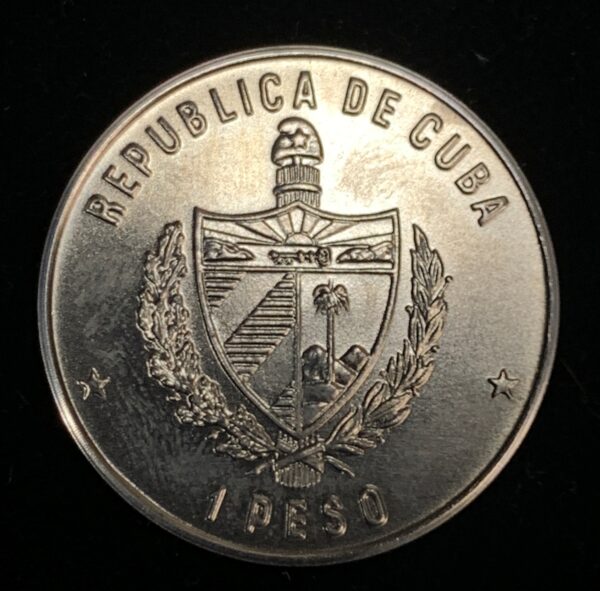 1987 Cuba 1 Peso Cathedral In Santiago KM#148 - Image 2