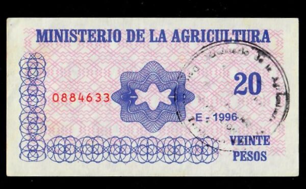 1996 Stimulus Bonus Worth $20 of Coffee 20 Pesos Bono