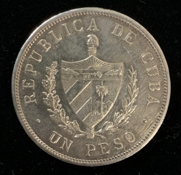 1933 Cuba Star Peso AU Scrubbed - Image 2