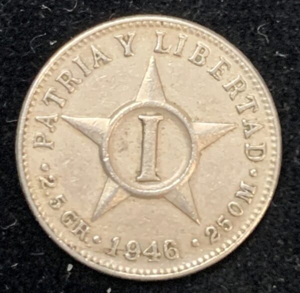 1946 Cuba 1 Centavo AU+