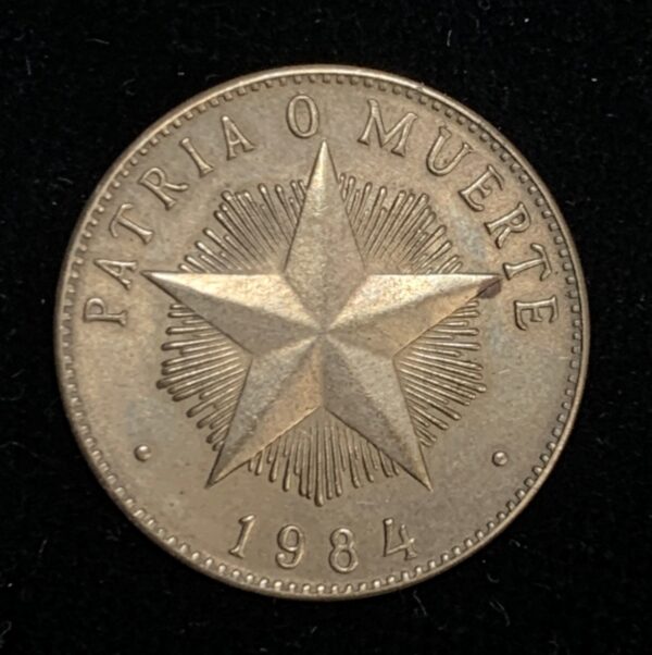 1984 Cuba Star Peso AU