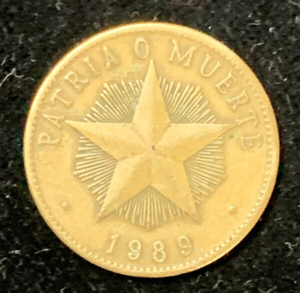 1989 Cuba Star Peso KM#105