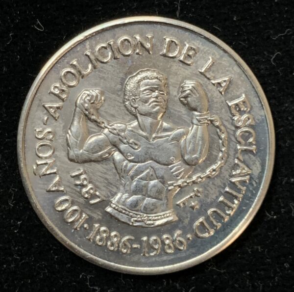 1987 Cuba 1 Peso Abolition of Slavery KM#167