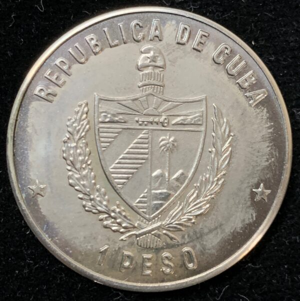 1987 Cuba 1 Peso Abolition of Slavery KM#167 - Image 2