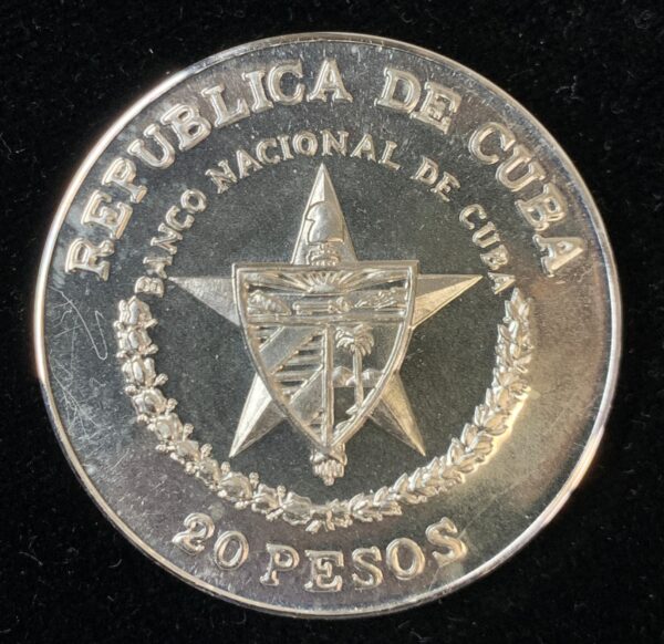 1989 Cuba 20 Pesos Triumph of the Revolution KM#169 - Image 2