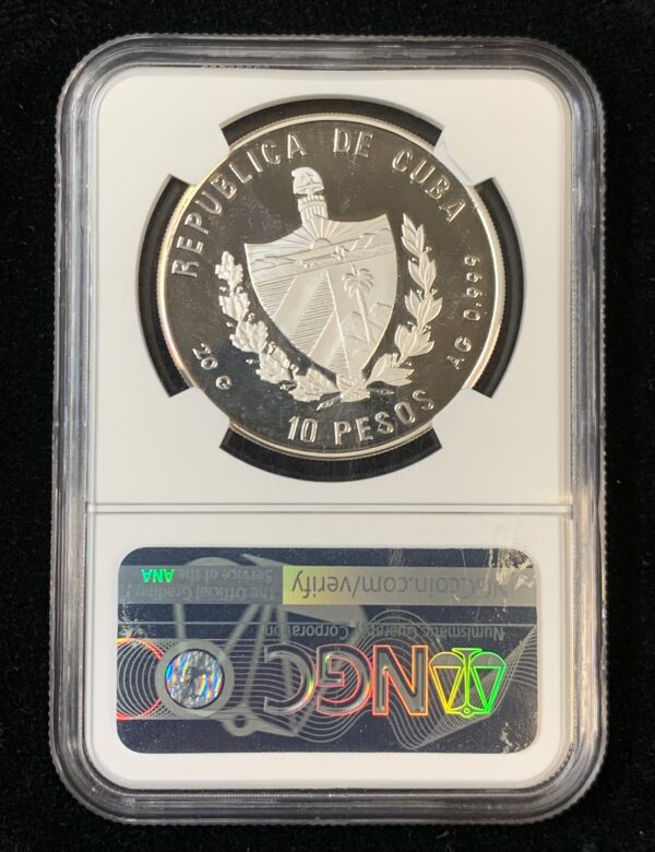 1994 Cuba 10 Pesos Flamingos NGC PF69 UC - Image 2