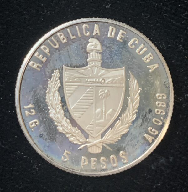 1985 Cuba 5 Pesos 40th Anniv. of FAO KM#146 Proof - Image 2