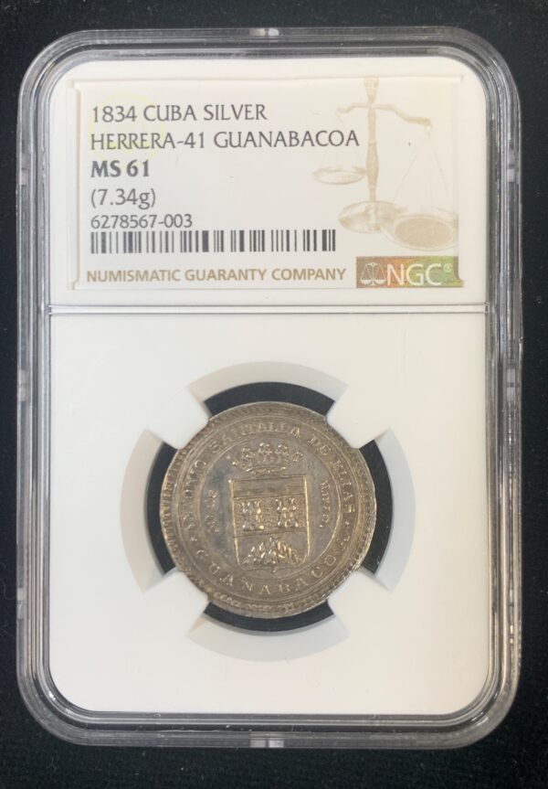 1834 Cuba Herrera-41 Guanabacoa NGC MS61