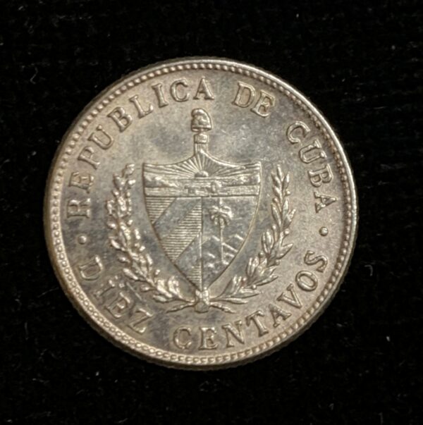 1949 Cuba 10 Centavos UNC - Image 2