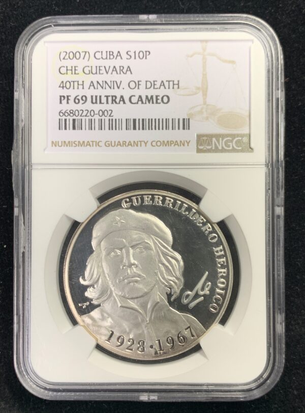 (2007) Cuba 10 Pesos 40th Anniv. of Death Che Guevara NGC PF69 UC