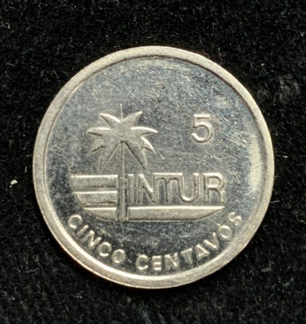 1989 Cuba 5 Centavos Intur BU KM#412 Steel - Image 2