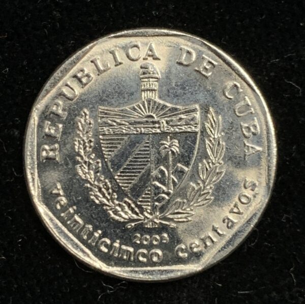 2003 Cuba 25 Centavos CUC UNC KM#577.2 - Image 2