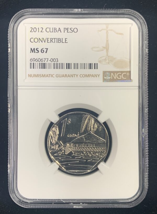 2012 Cuba 1 Peso Convertible NGC MS67