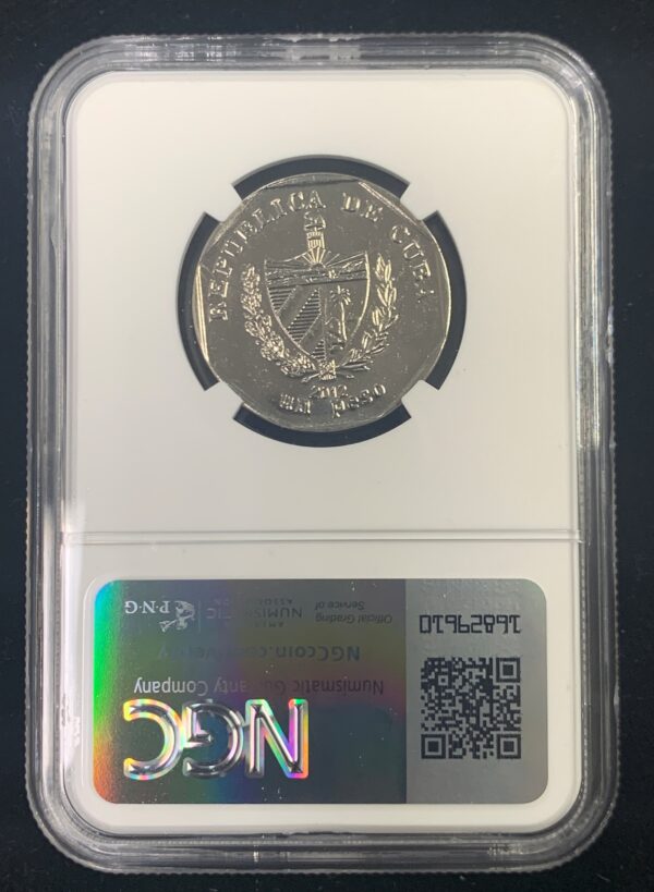 2012 Cuba 1 Peso Convertible NGC MS67 - Image 2