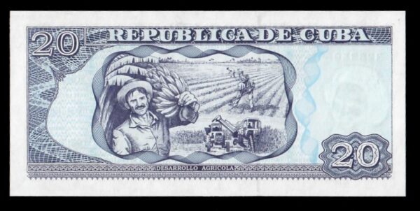 2007 Cuba 20 Pesos Banco Central UNC - Image 2