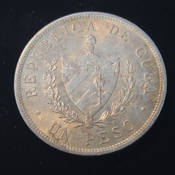 1932 Silver Cuban Star Peso UNC -30 - Image 2