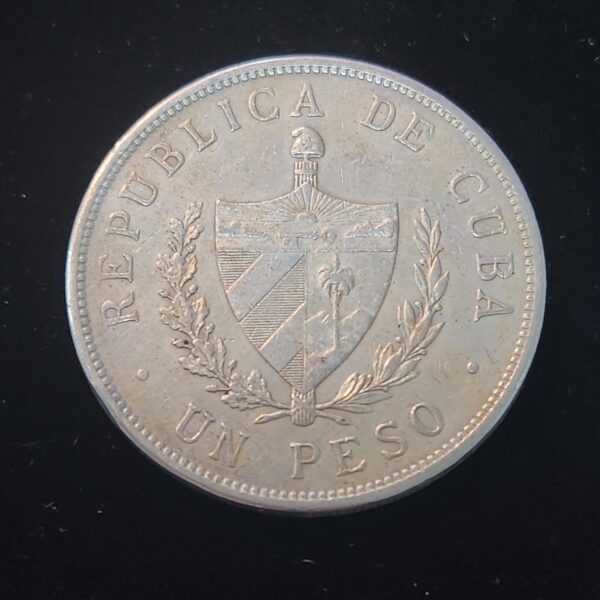 1932 Silver Cuban Star Peso UNC Cleaned -31 - Image 2