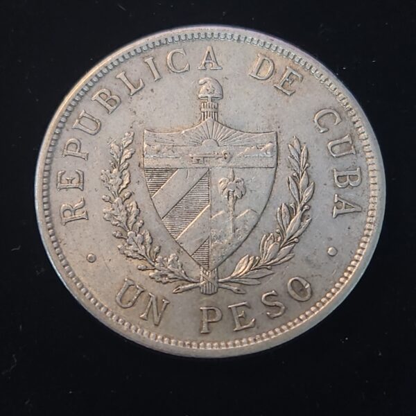 1932 Silver Cuban Star Peso AU -32 - Image 2