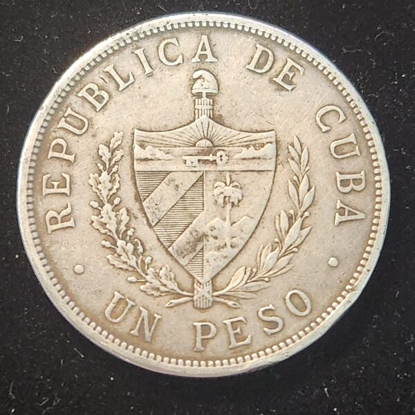 1932 Silver Cuban Star Peso XF -35 - Image 2