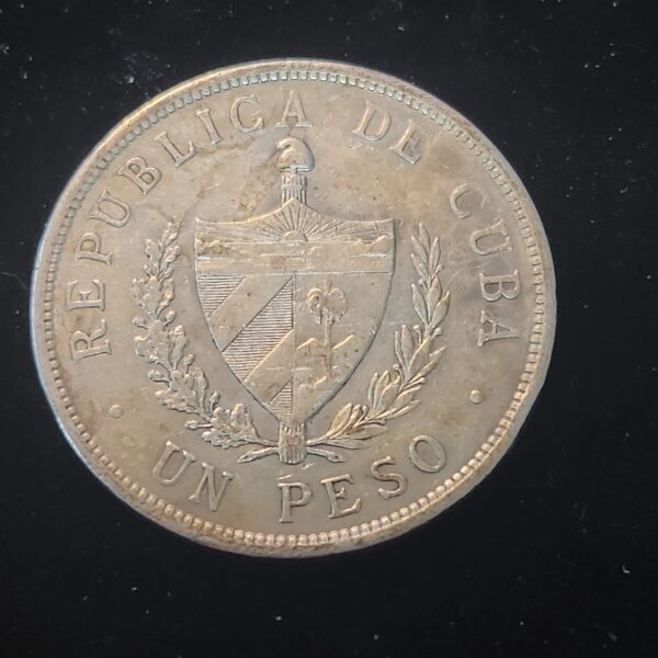 1933 Silver Cuban Star Peso XF -41 - Image 2