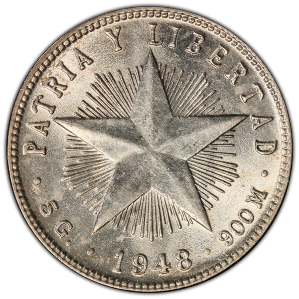 1948 Cuba 20 Centavos - PCGS MS63 - Image 2