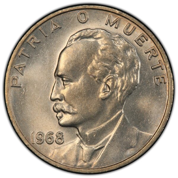 1968 Cuba 20 Centavos - PCGS MS63 - Image 3
