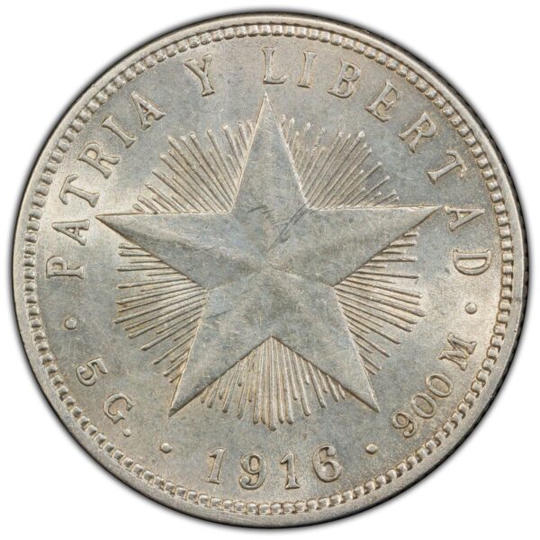 1916 Cuba 20 Centavos - PCGS MS62 - Image 2