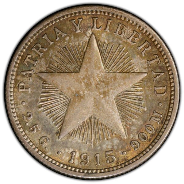 1915 Cuba 10 Centavos - PCGS MS63 - Image 3