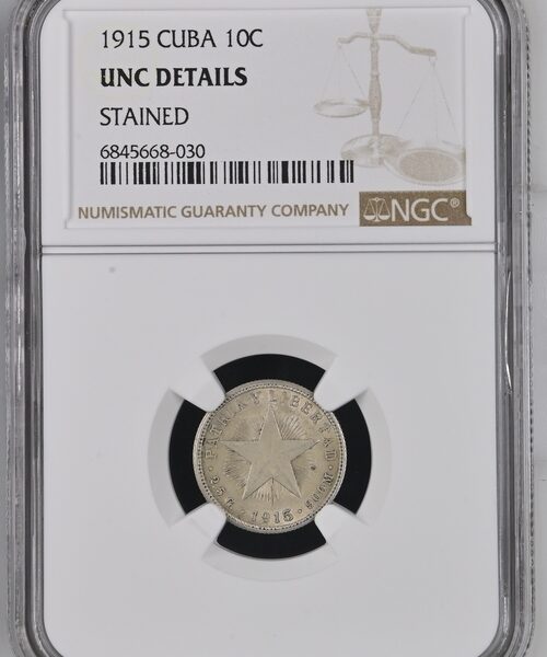 1915 Cuba 10 Centavos - NGC UNC Details