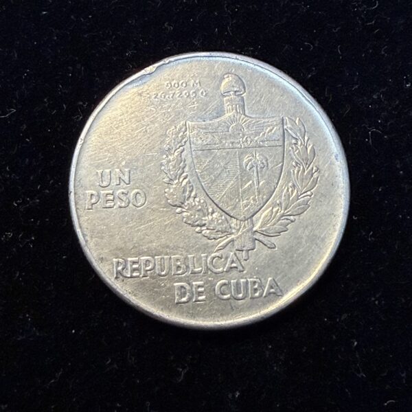 1934 Silver Cuban ABC Peso AU Rim Bump - Image 2