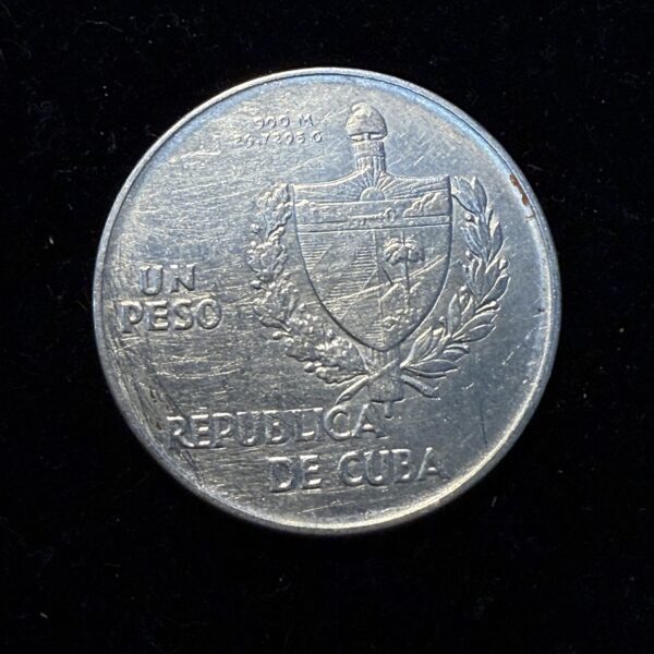 1934 Silver Cuban ABC Peso AU Cleaned - Image 2
