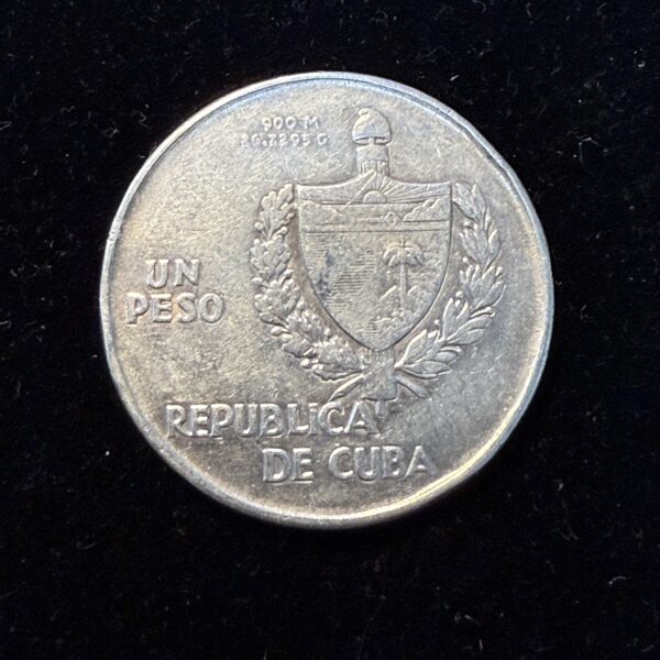 1934 Silver Cuban ABC Peso XF - Image 2