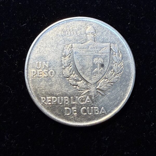 1934 Silver Cuban ABC Peso XF Cleaned - Image 2