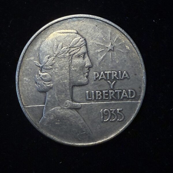 1935 Silver Cuban ABC Peso XF