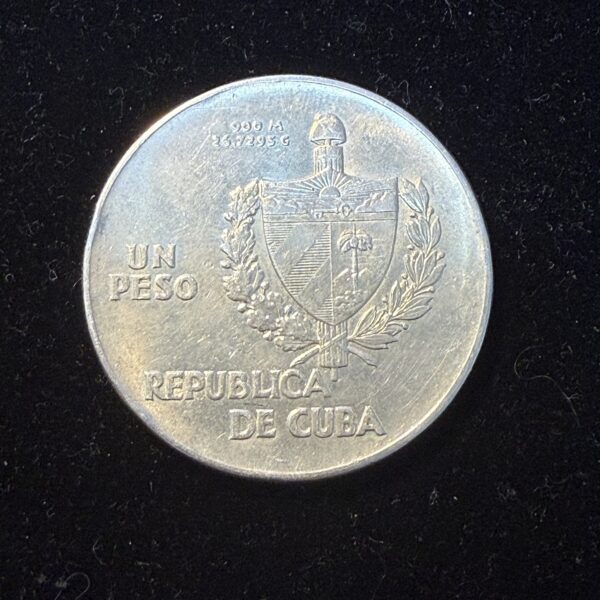 1939 Silver Cuban ABC Peso AU - Image 2