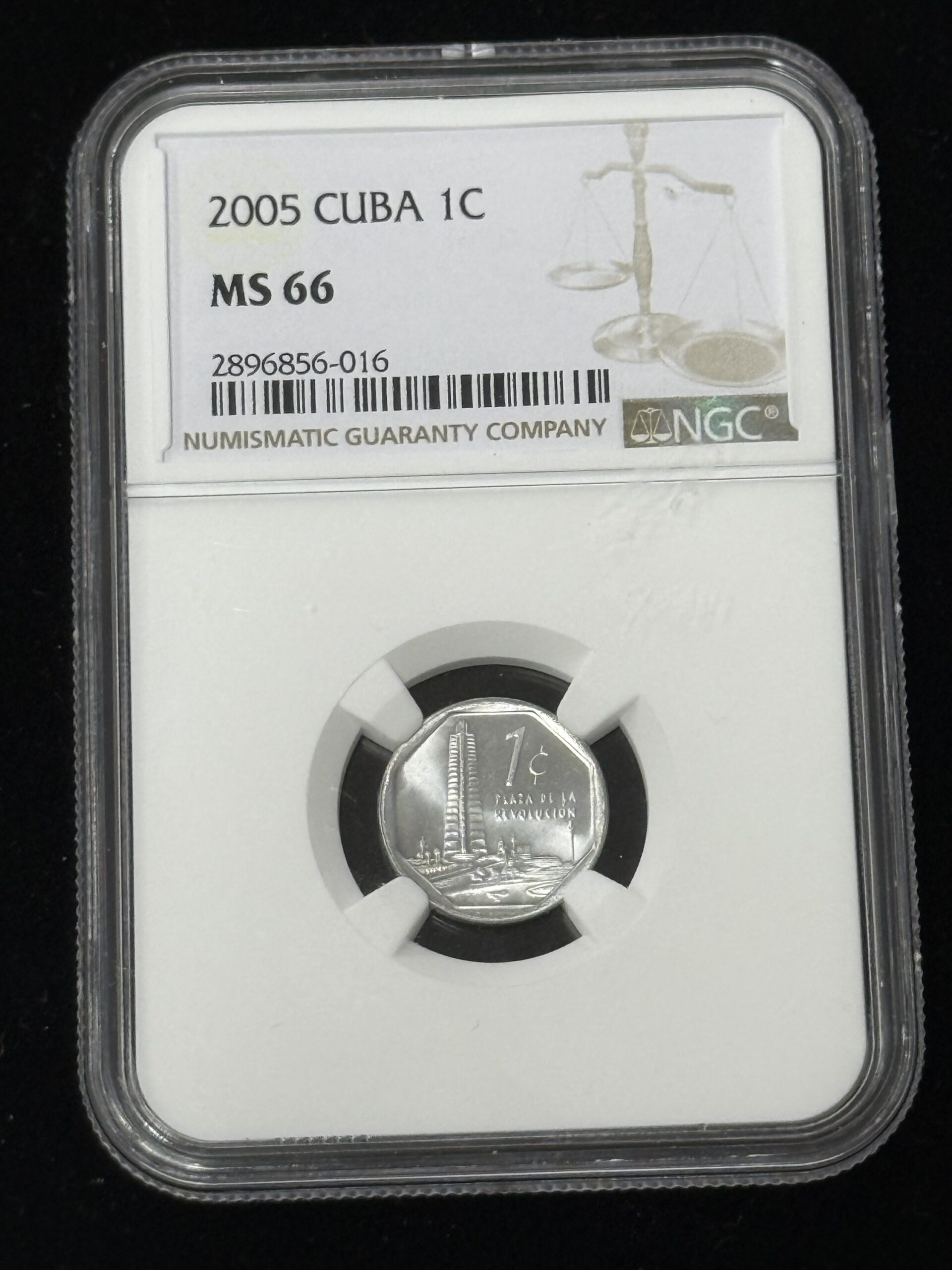2005 CUC Aluminum Cuba 1 Centavo NGC MS 66