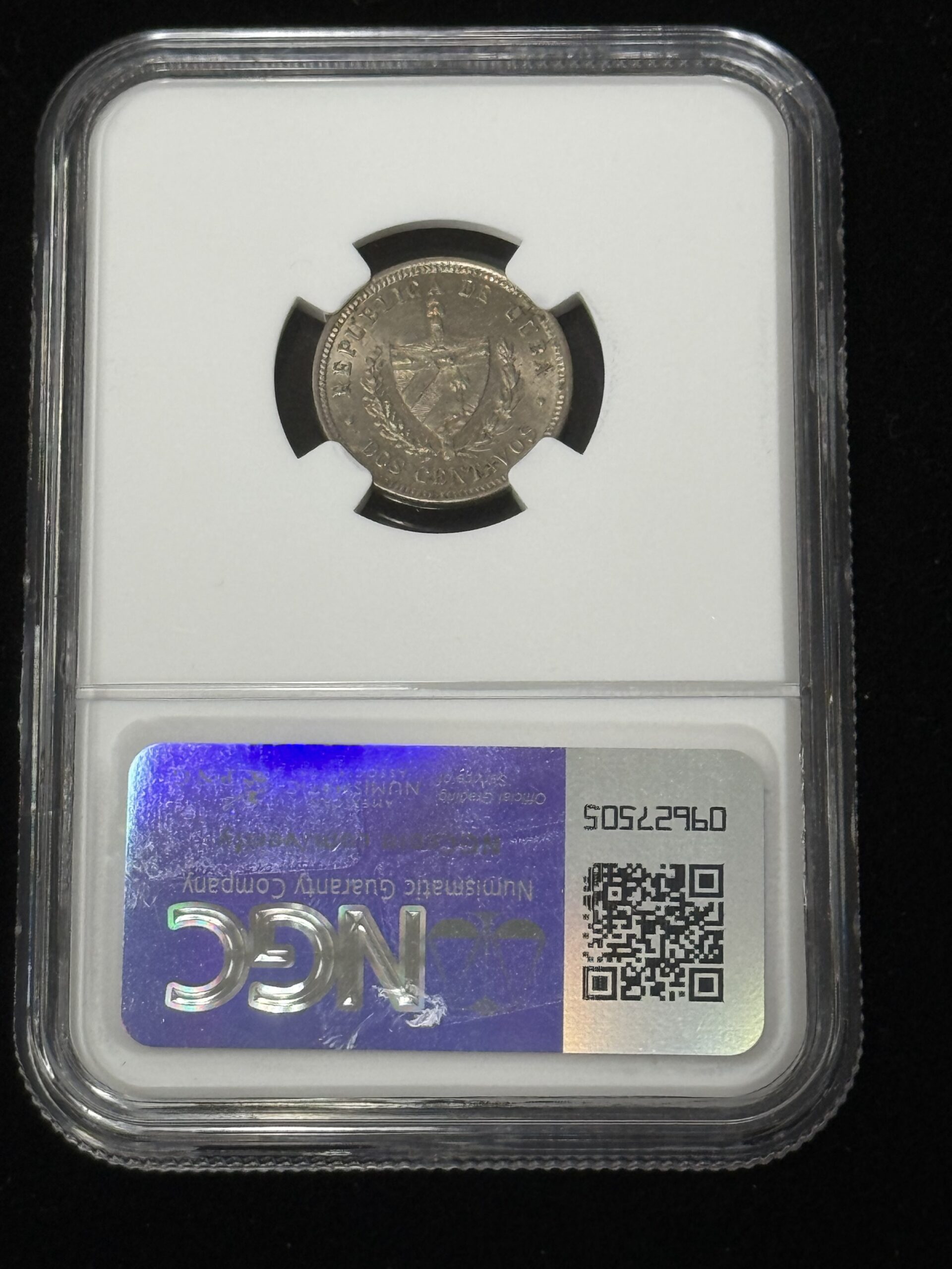 1916 Cuba 2 Centavos NGC MS63 - Image 2