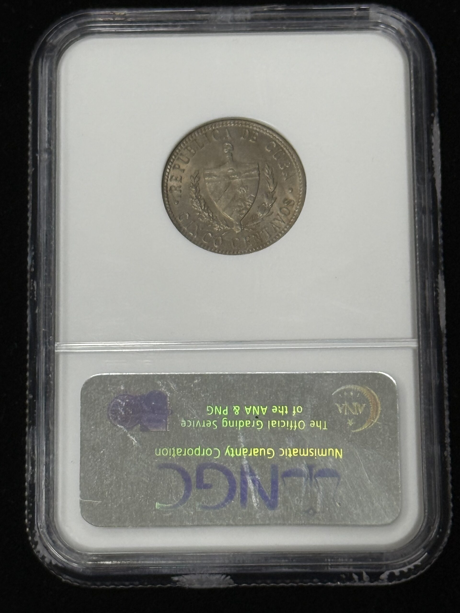 1915 Cuba 5 Centavos NGC MS63 - Image 2