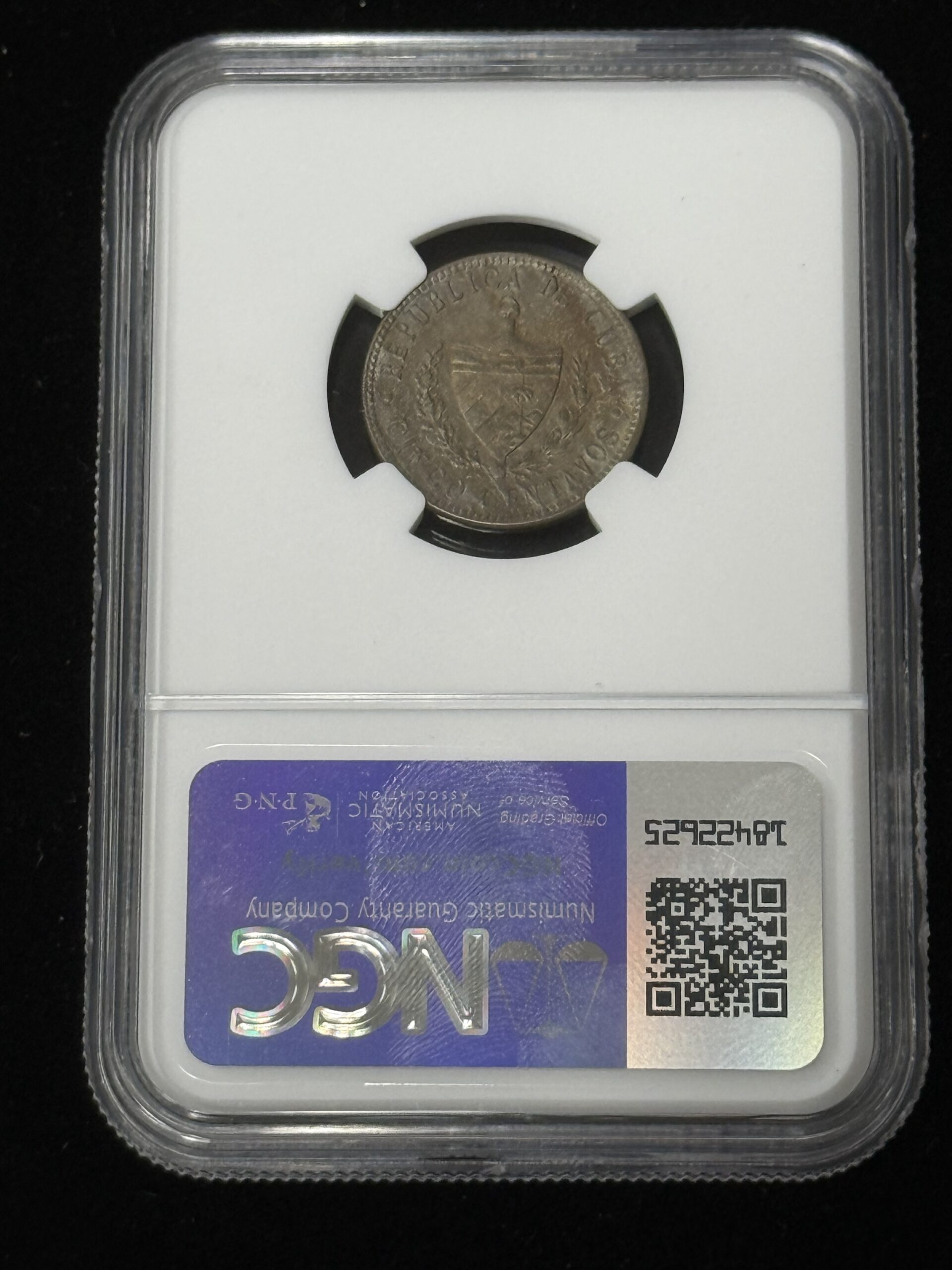 1920 Cuba 5 Centavos NGC AU Cleaned - Image 2