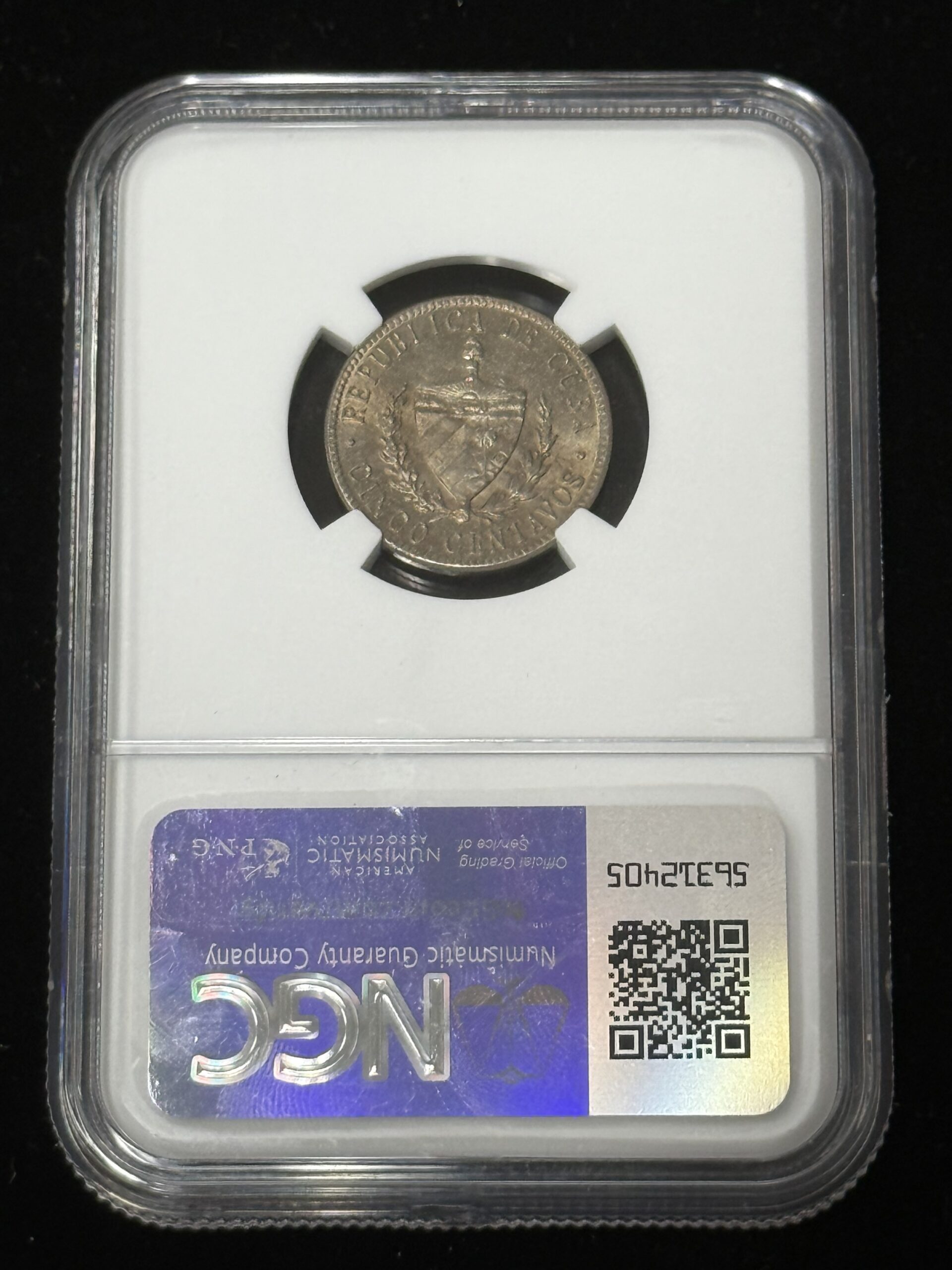 1946 Cuba 5 Centavos NGC MS63 - Image 2