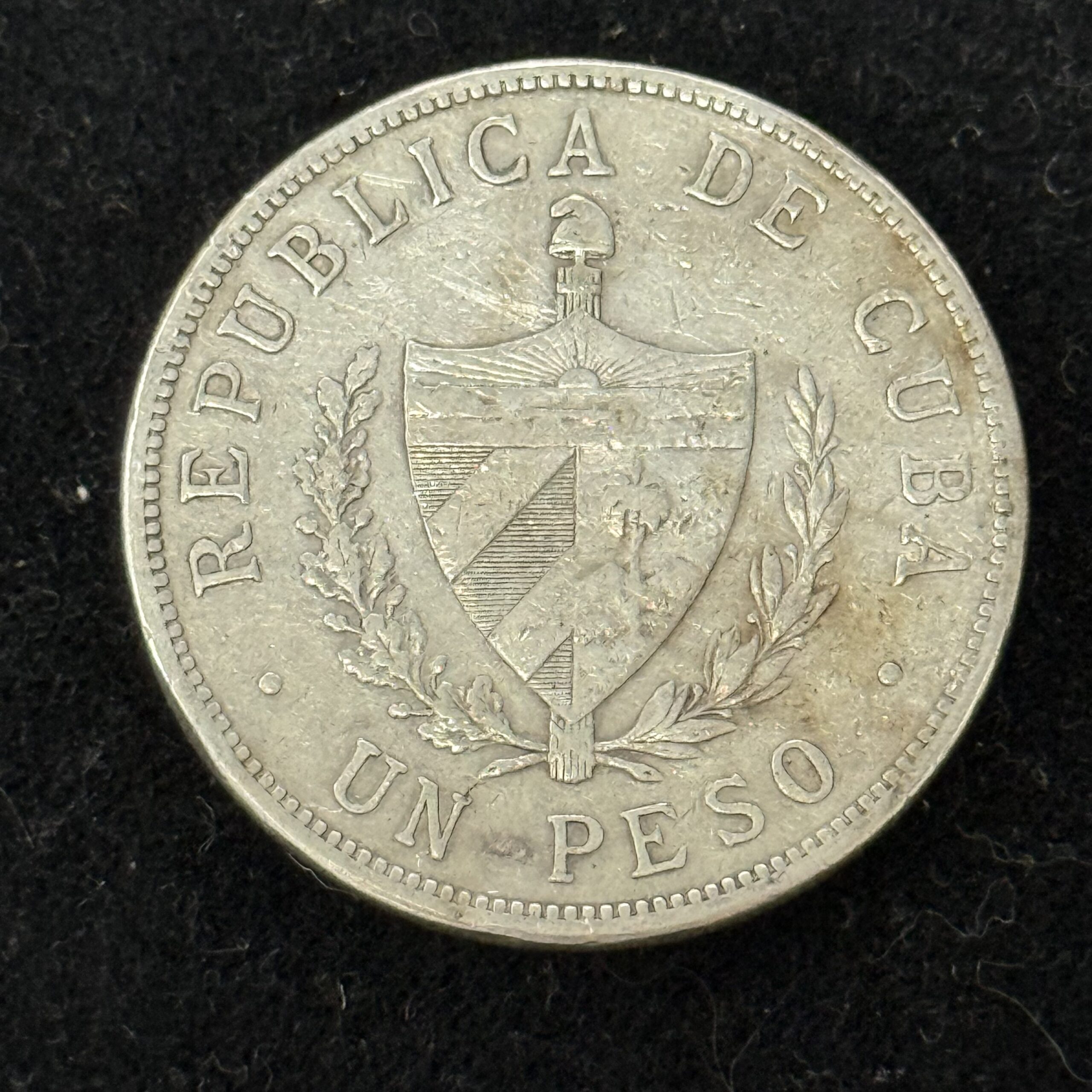 1915 Cuba Star Peso Low Relief VF Details -5 - Image 2