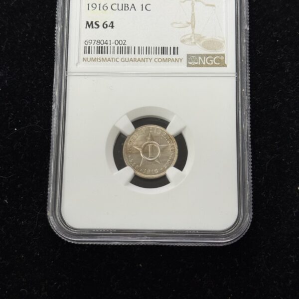 1916 Cuba 1 Centavos NGC MS64