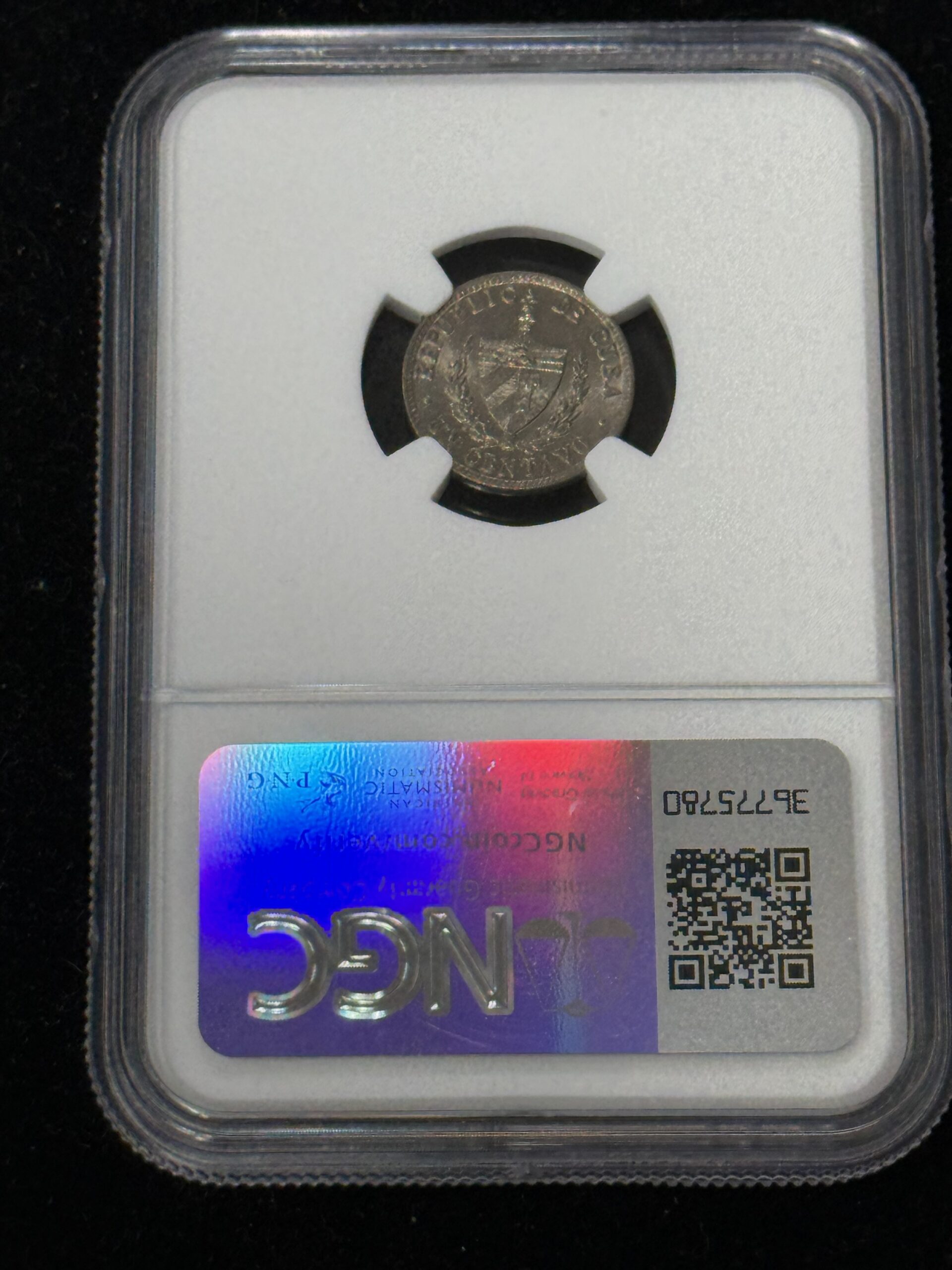 1961 Cuba 1 Centavos NGC MS64 - Image 2