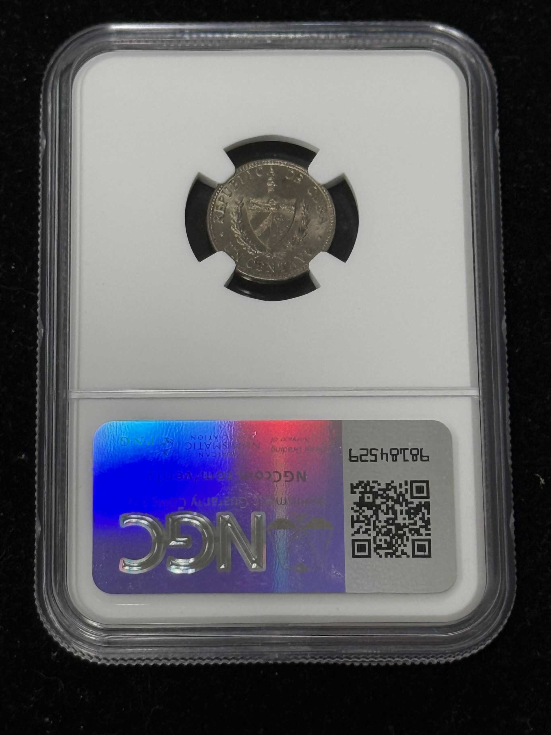 1961 Cuba 1 Centavos NGC MS63 - Image 2
