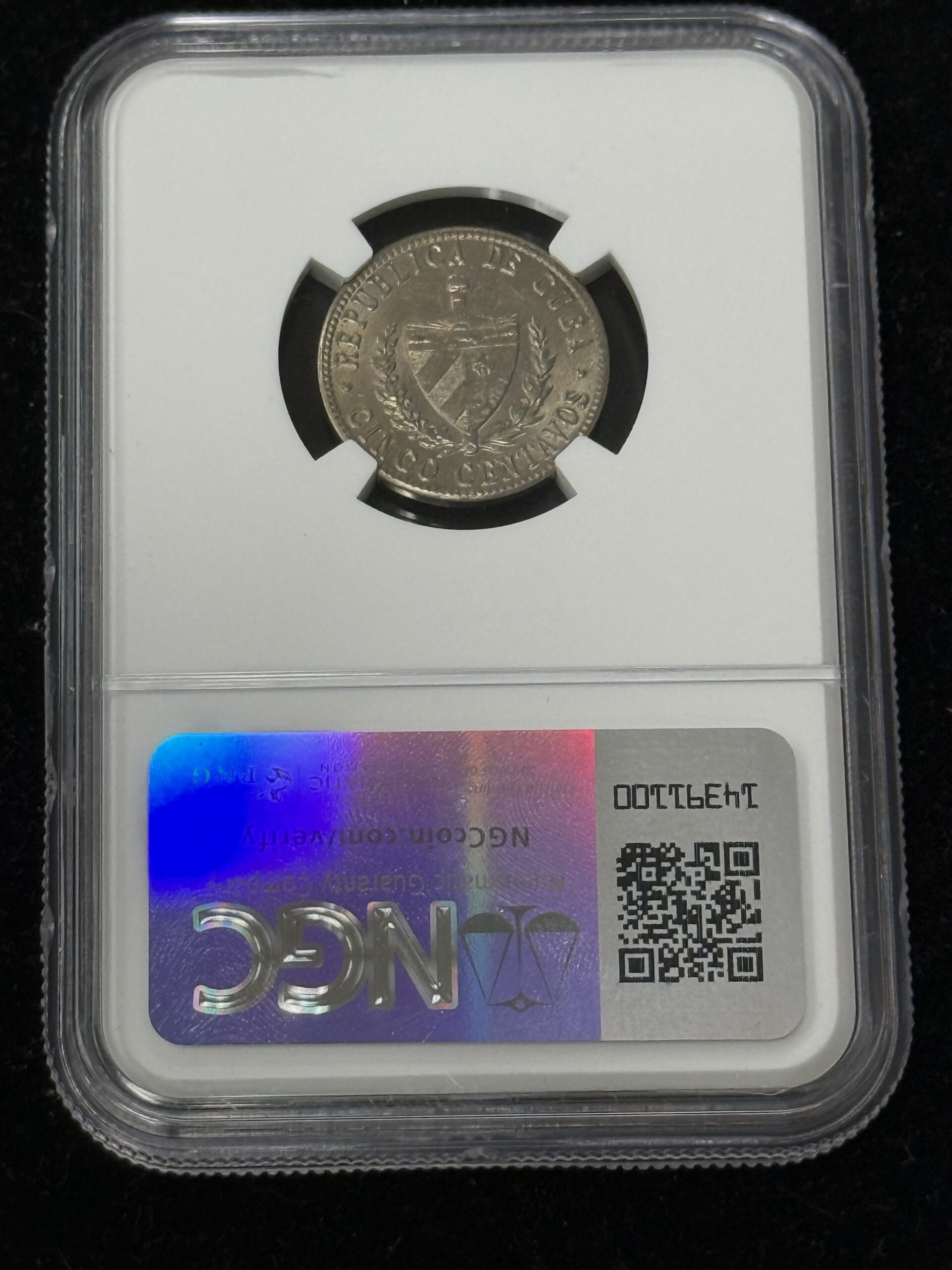 1960 Cuba 5 Centavos NGC MS64 - Image 2